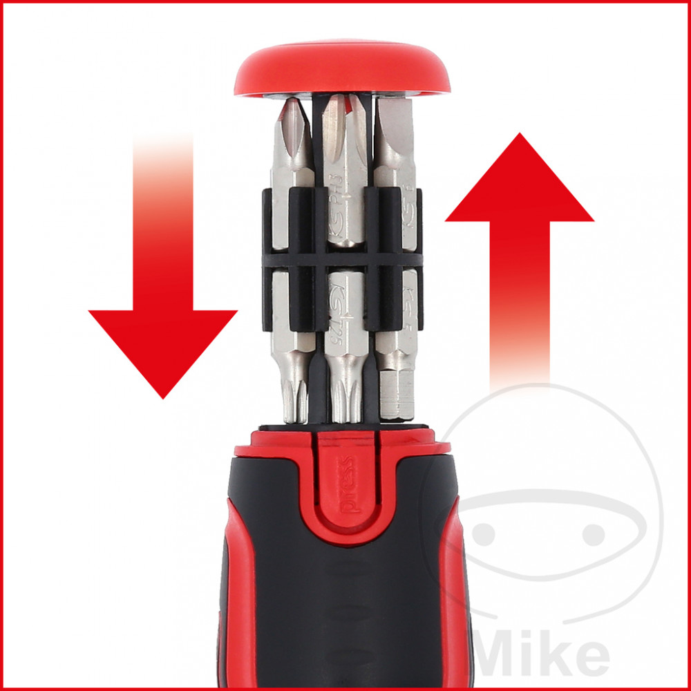 Tournevis 12-en-1 pour embouts cliquet KS Tools - Jeu de 13 pièces - vue 3