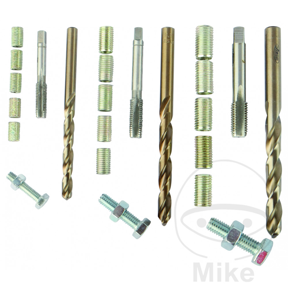 Kit de réparation de filetage Kunzer 24 pièces M6 M8 M10 - vue 2