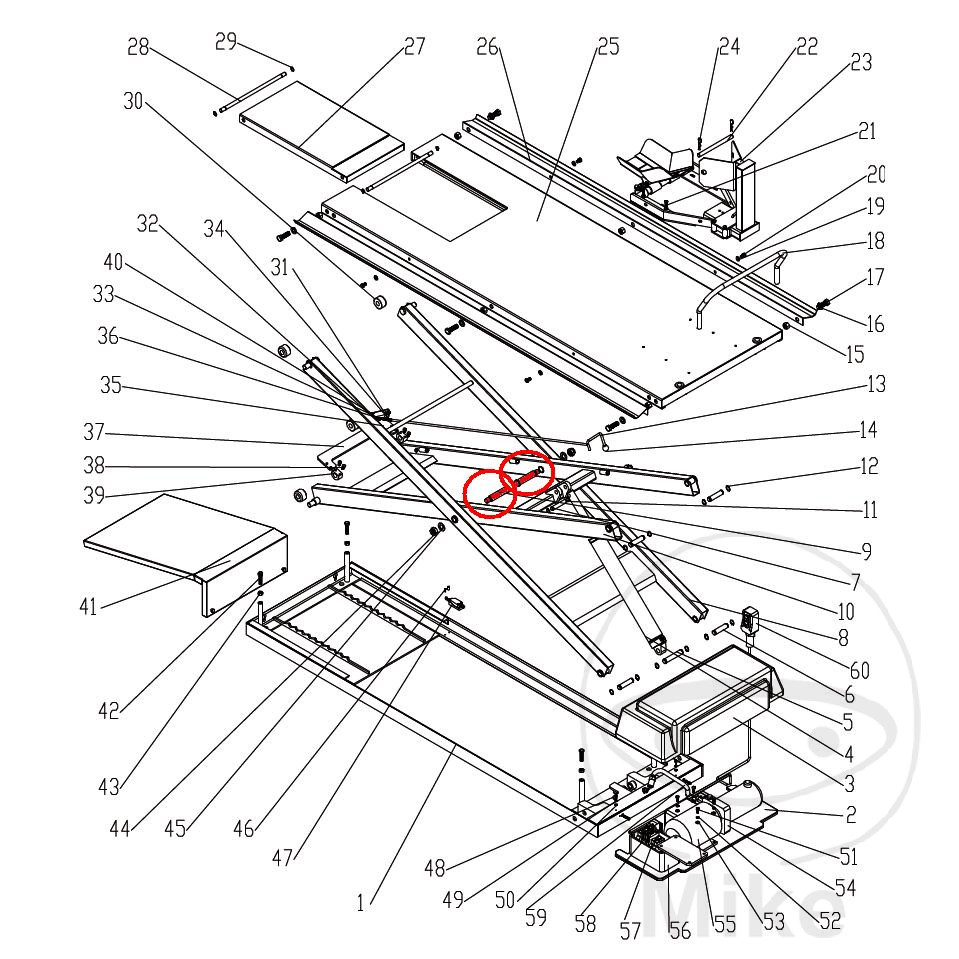 Axe de plate-forme de levage JMP 500 / L - vue 2