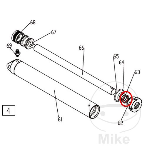 Joint hydraulique pour pont élévateur JMP 500 LUX - vue 2
