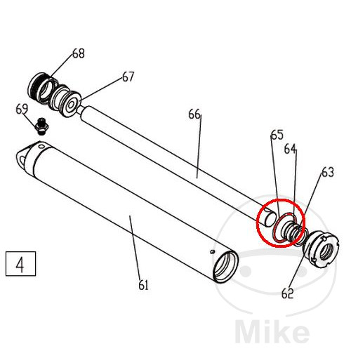 Joint hydraulique pour pont élévateur JMP 500 LUX - vue 2