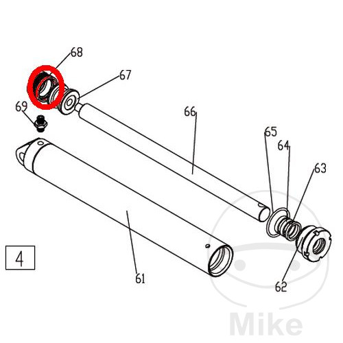 Joint hydraulique pour pont élévateur JMP 500 / LUX - vue 2