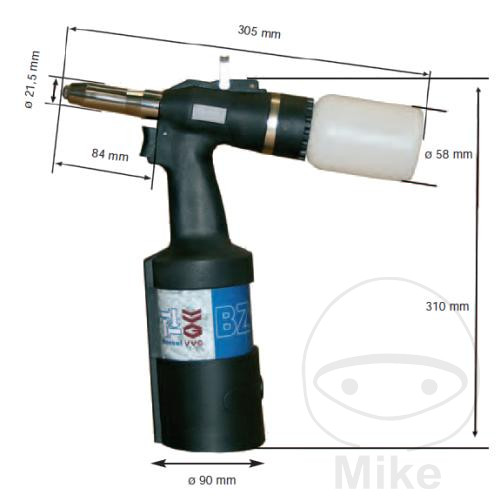 Riveter pneumatique hydraulique BZ103A Honsel pour rivets aveugles - vue 4