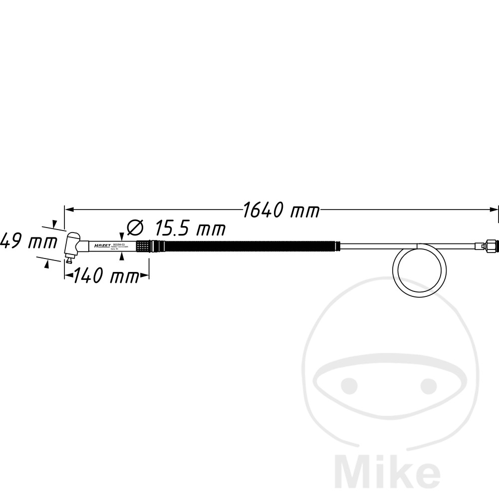 Micro-meuleuse Hazet coudée 3 mm - vue 2