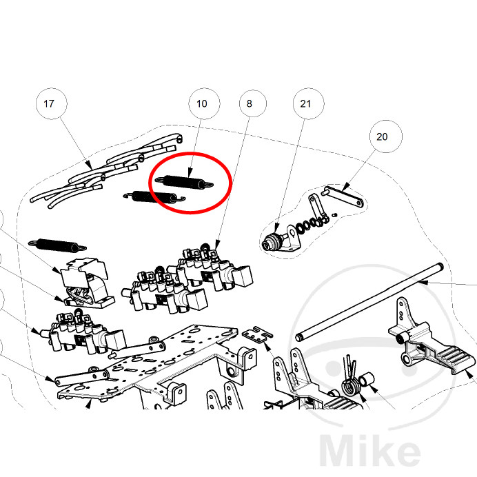 Pédale de poussée à ressort de tension Monty 3300 Racing Hofmann - vue 2