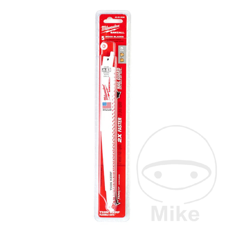 Lame de scie sabre Milwaukee Holz 5 pièces 150x5 mm - vue 2