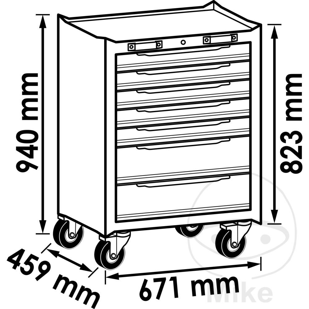 Chariot à outils Vigor - vue 2