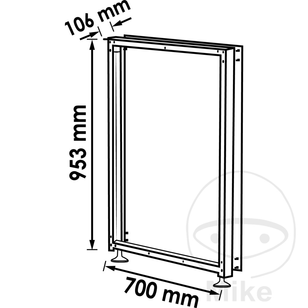 Support béquille Vigor 700 mm incliné - vue 2
