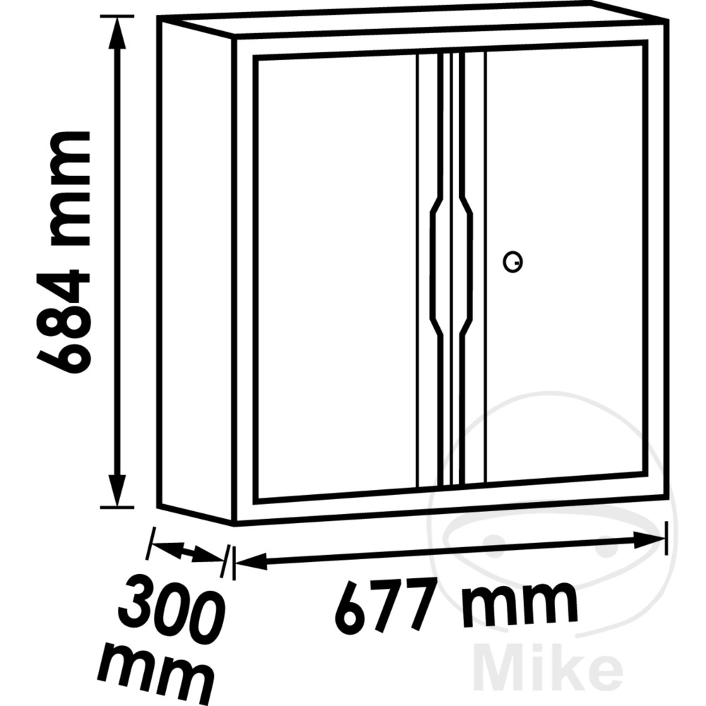 Armoire suspendue Vigor 676 mm portes battantes doubles - vue 2