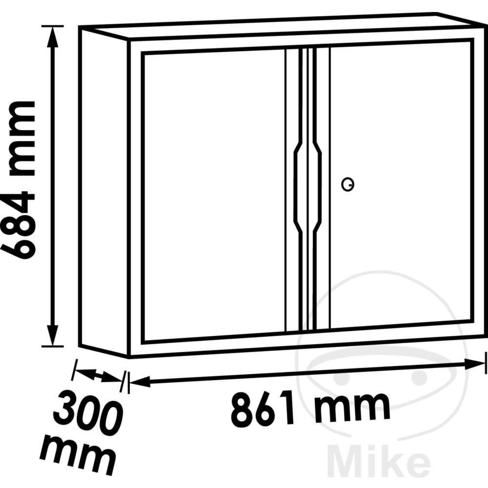 Armoire murale Vigor 861 mm à double porte - vue 2