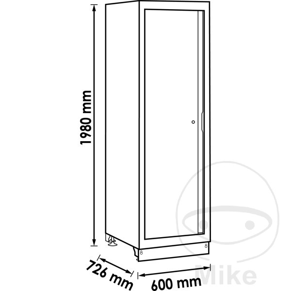 Armoire haute Vigor portes battantes - vue 2