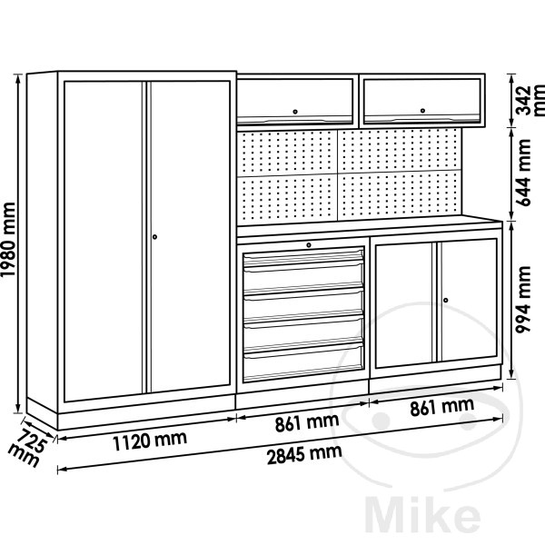 Combinaison armoire murale Vigor acier inoxydable - vue 2