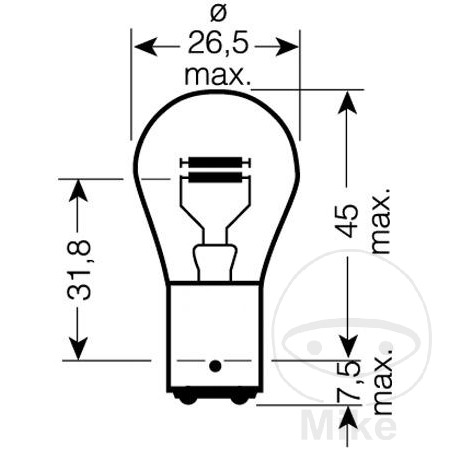 Ampoule 6V 21/5W JMP BAY15D - Lot de 10 pièces - vue 3