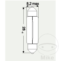 Ampoule 6V 3W JMP SV7-8 8,2 x 28 mm - Lot de 10 - vue 3