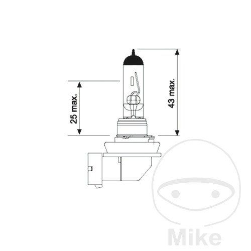 Lampe H11 12V 55W JMP PGJ 19-2 - vue 2