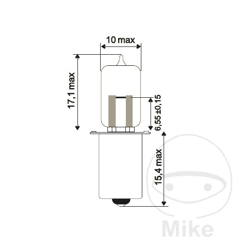 Lampe HS3 6V 2.4W JMP PX13.5S - vue 2