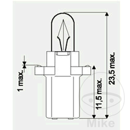 Ampoule 12V 1,2W JMP B8.3D - vue 2