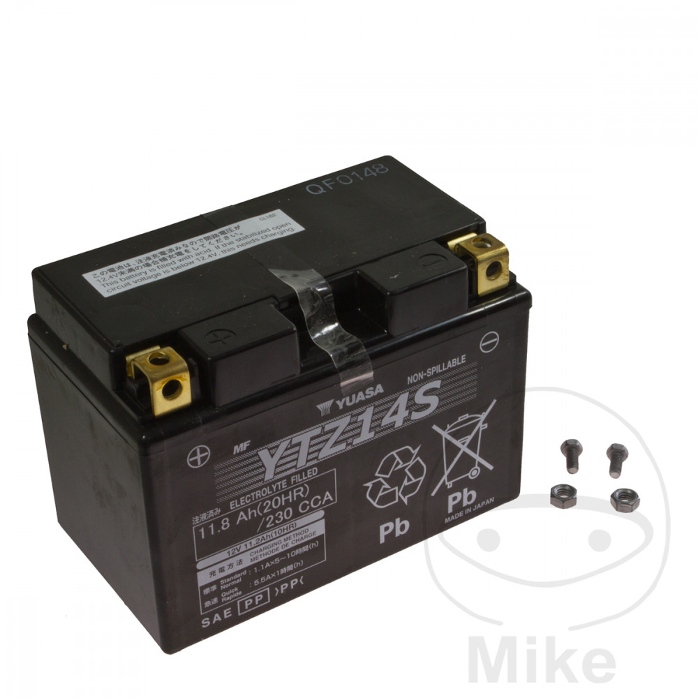 Batterie Moto Yuasa YTZ14S humide 7070111 - vue 3