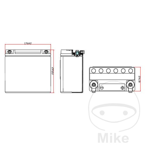 Batterie Moto JMT VTB-1 V-Twin 7070028 - vue 2