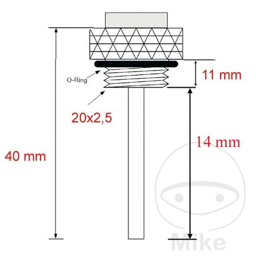 Indicateur de température d'huile JMP M 20X2,5 mm - vue 3