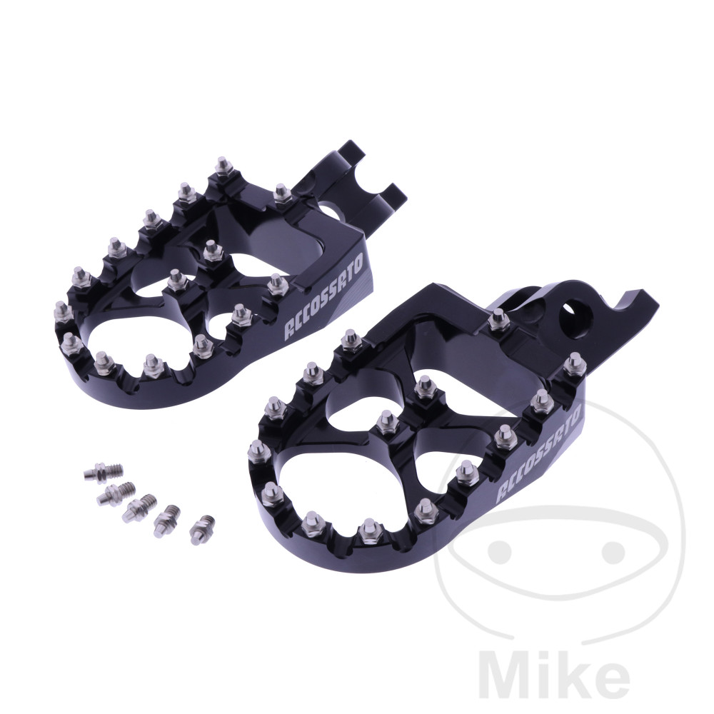 Jeu de Repose-Pieds Noir Accossato Motocross - vue 2