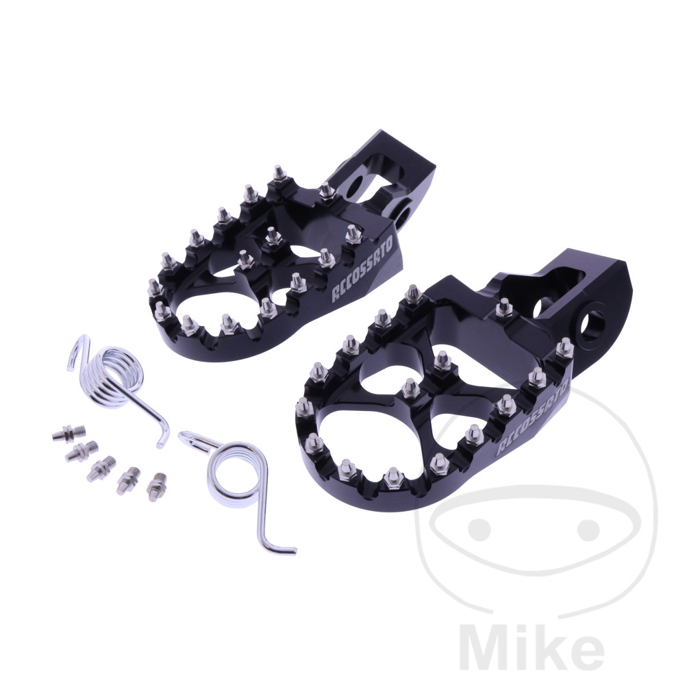 Jeu de Repose-Pieds Noir Accossato Motocross - vue 2