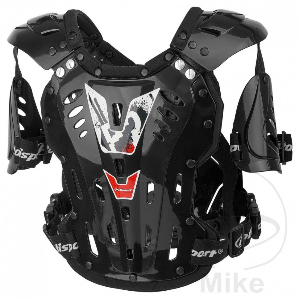 Protections Polisport noir/argent - vue 2