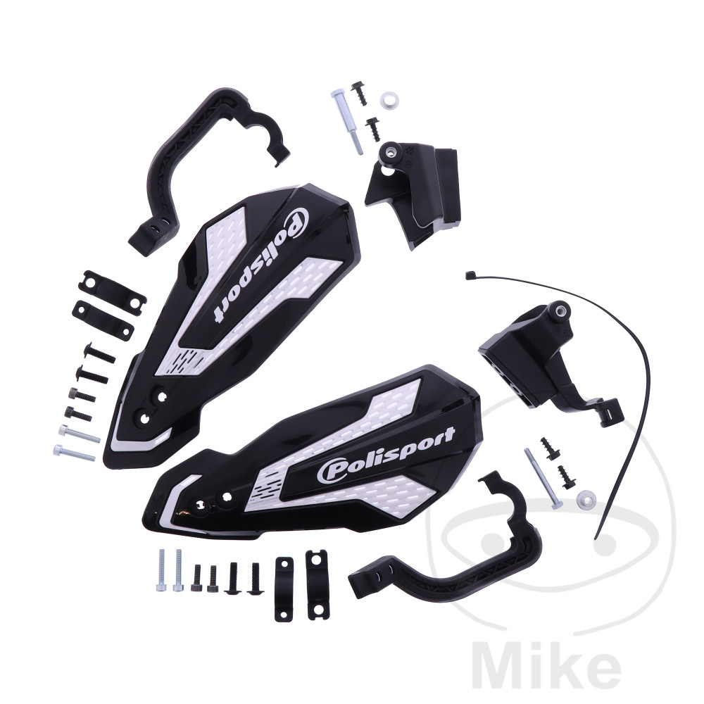 Protège-mains Polisport MX FLOW Noir Blanc Kit - vue 2
