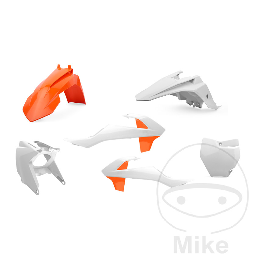 Kit Complet orange 16 / Blanc Polisport