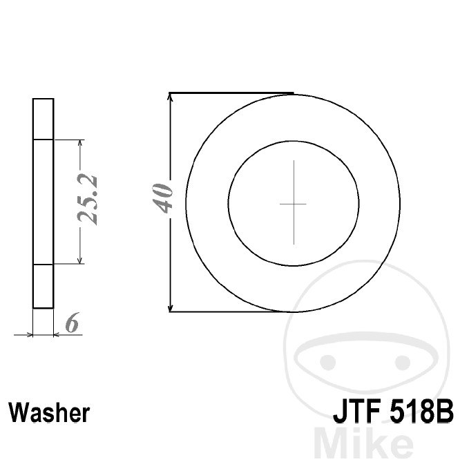 Rondelle de compensation JT Sprockets - vue 2