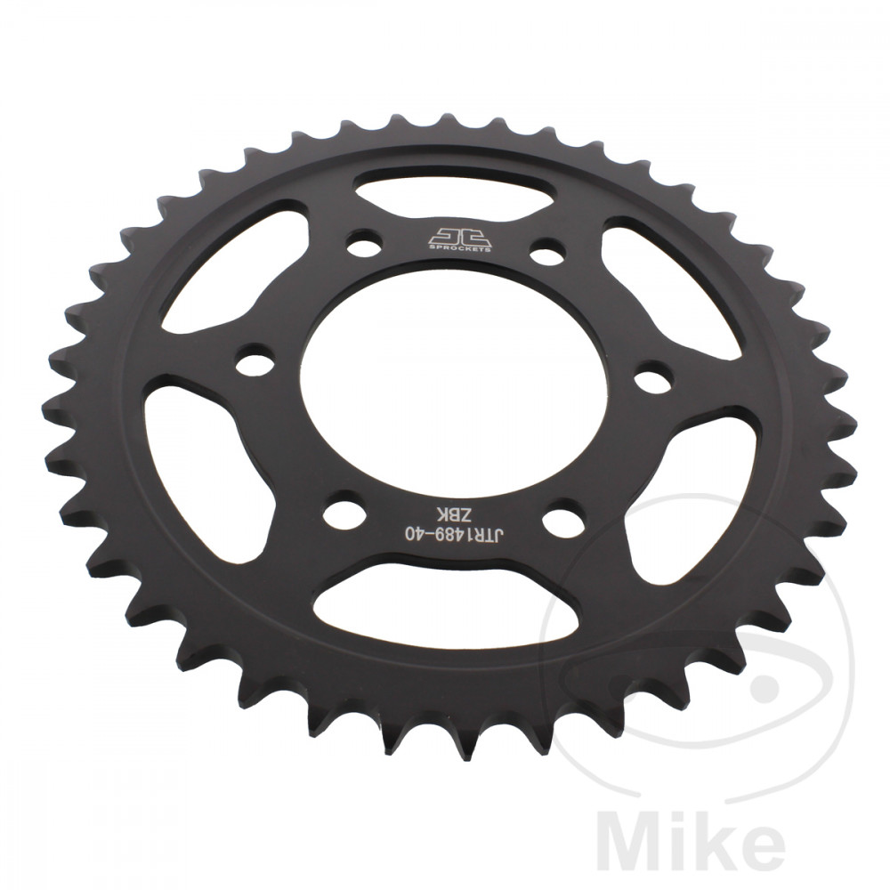 Couronne JT Sprockets 40Z PAS 525 Noir Diamètre Intérieur 080 Entraxe Fixation