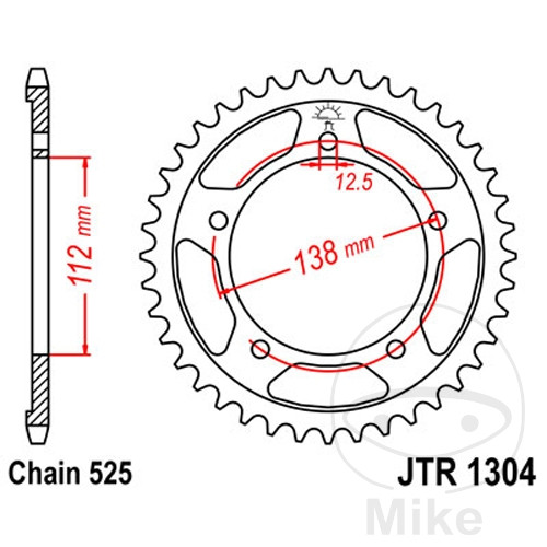 Couronne arrière acier JT SPROCKETS - vue 2