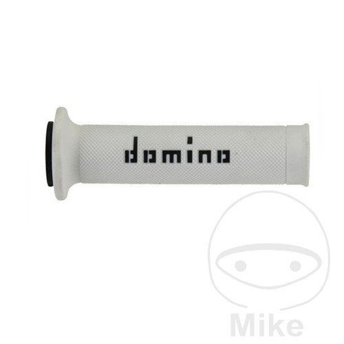 Poignée Domino Caoutchouc A010 Blanc/Noir Diamètre 22 mm Longueur 125 mm Ouvert - vue 2