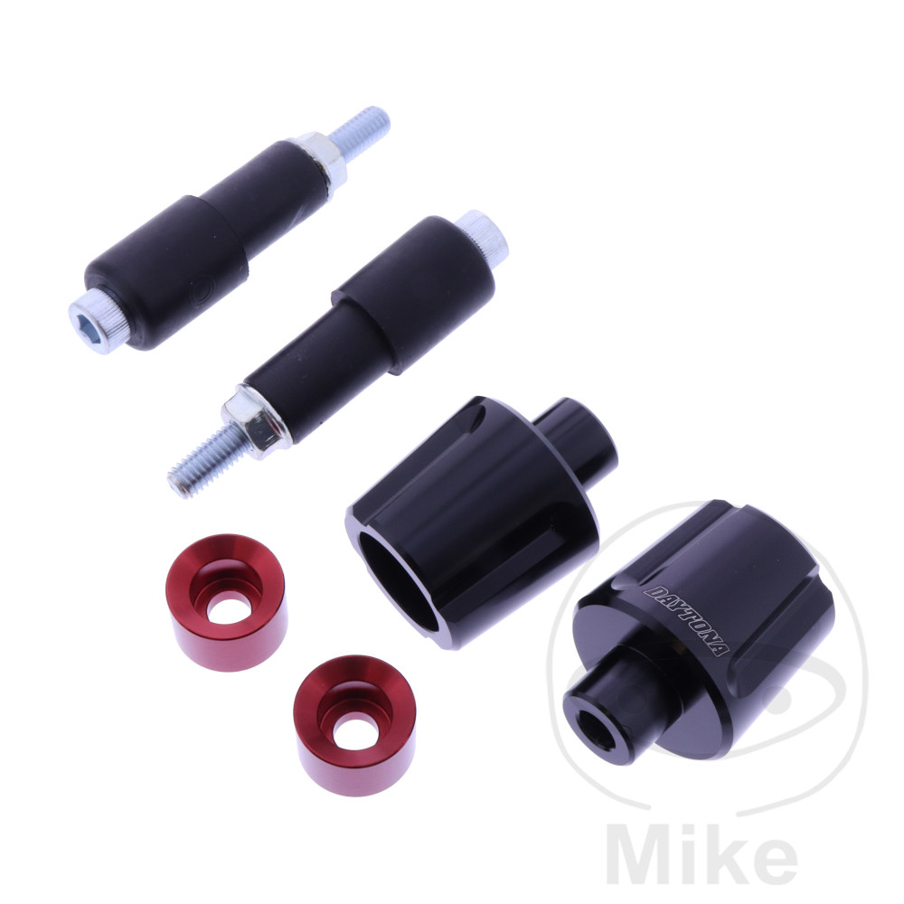 Embouts de guidon Daytona aluminium Noir/Rouge 14-19 mm - vue 4