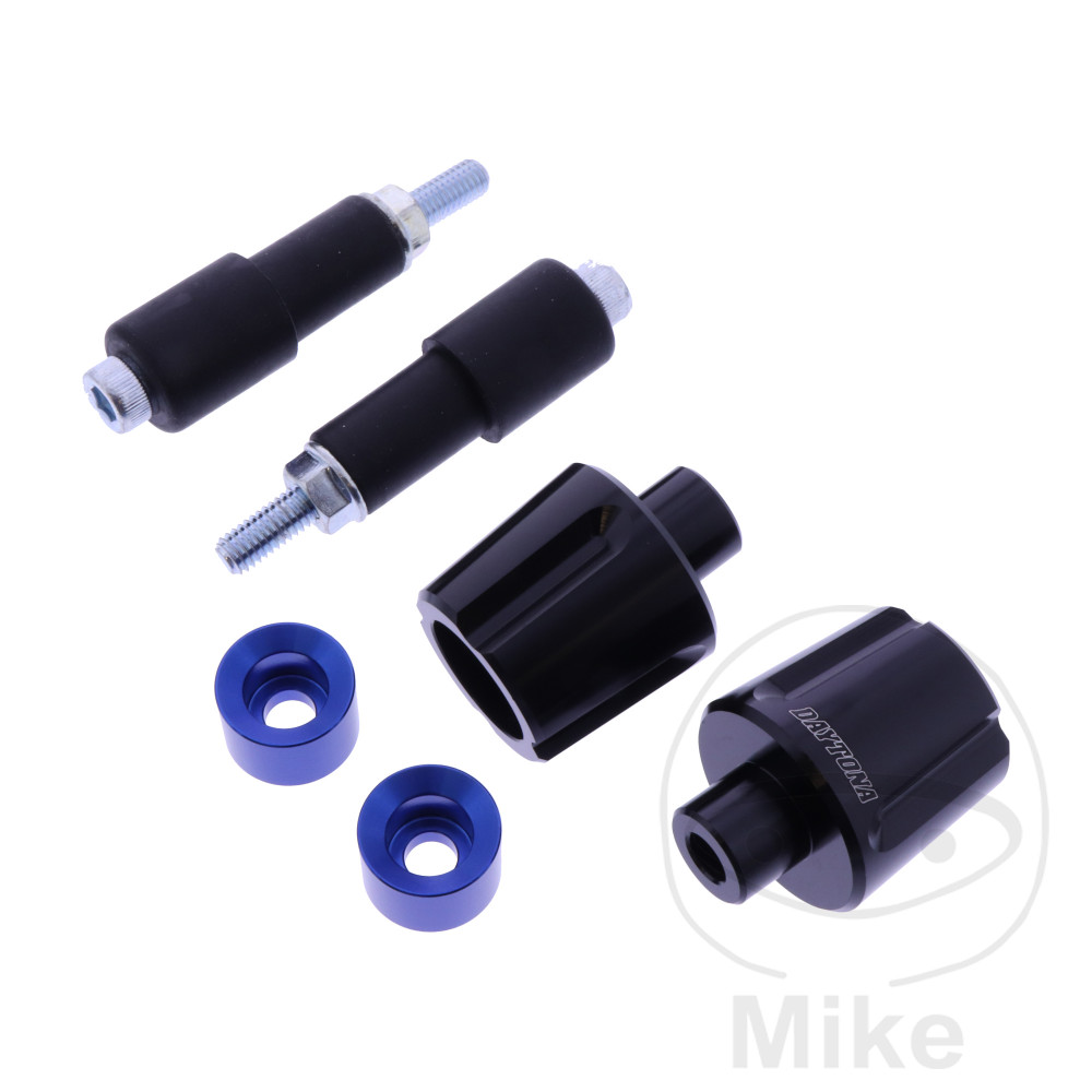 Embouts de guidon Daytona aluminium Noir/Bleu 14-19 mm - vue 4