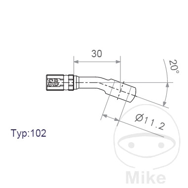 Raccord Banjo Vario HD TYP102 11.2MM 20DEG CHROM