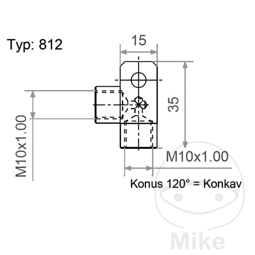 JMP TYP812 Câble de direction angle 90° argent - vue 2