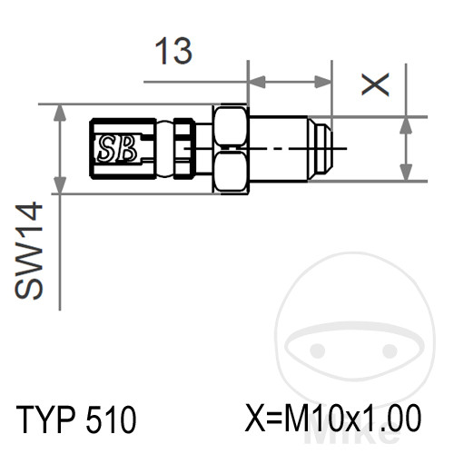 JMP Câble TYP510 M10X1.00 or