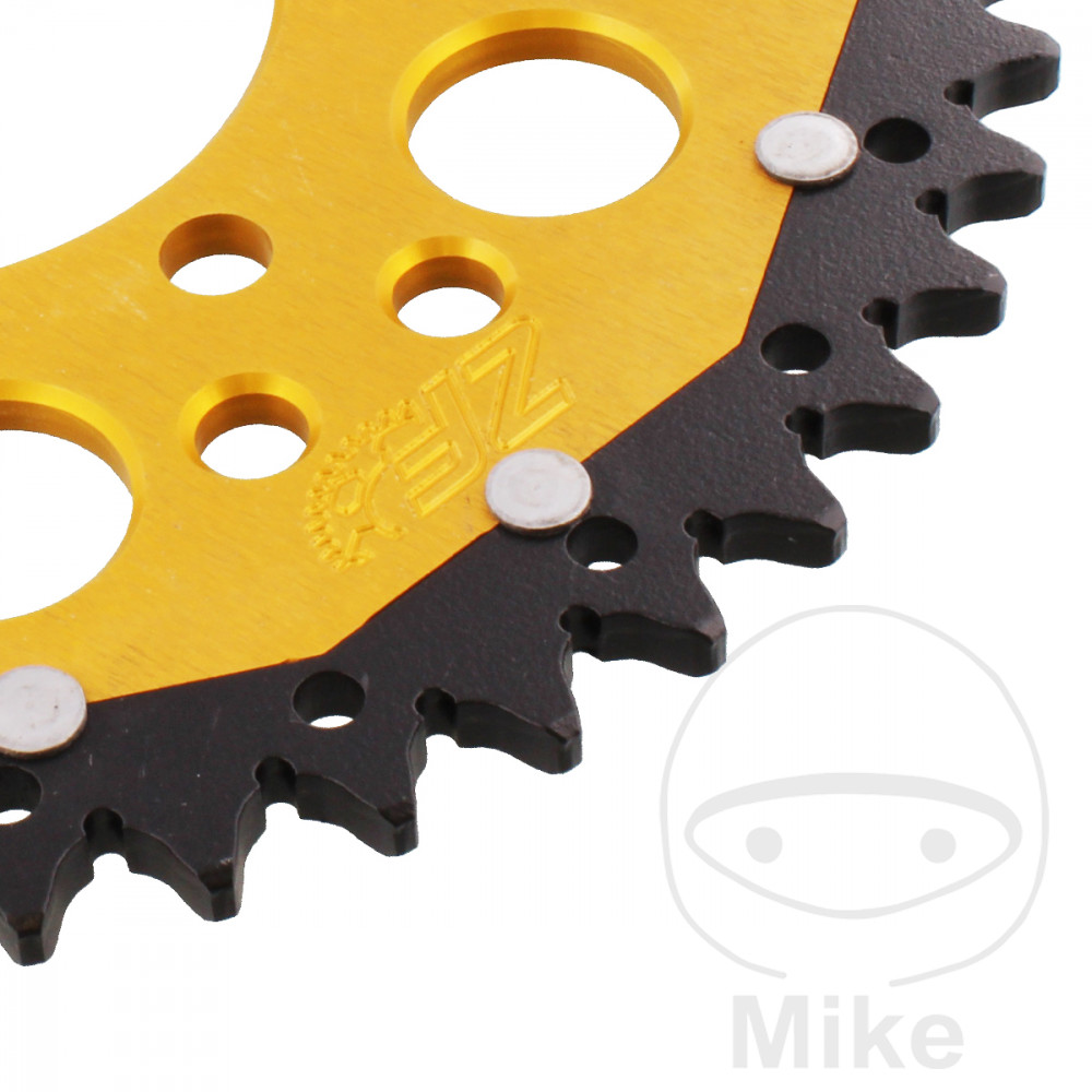 Couronne ZF Sprockets Dual 45 dents PAS 520 Or diamètre intérieur 80 entraxe 104 - vue 2