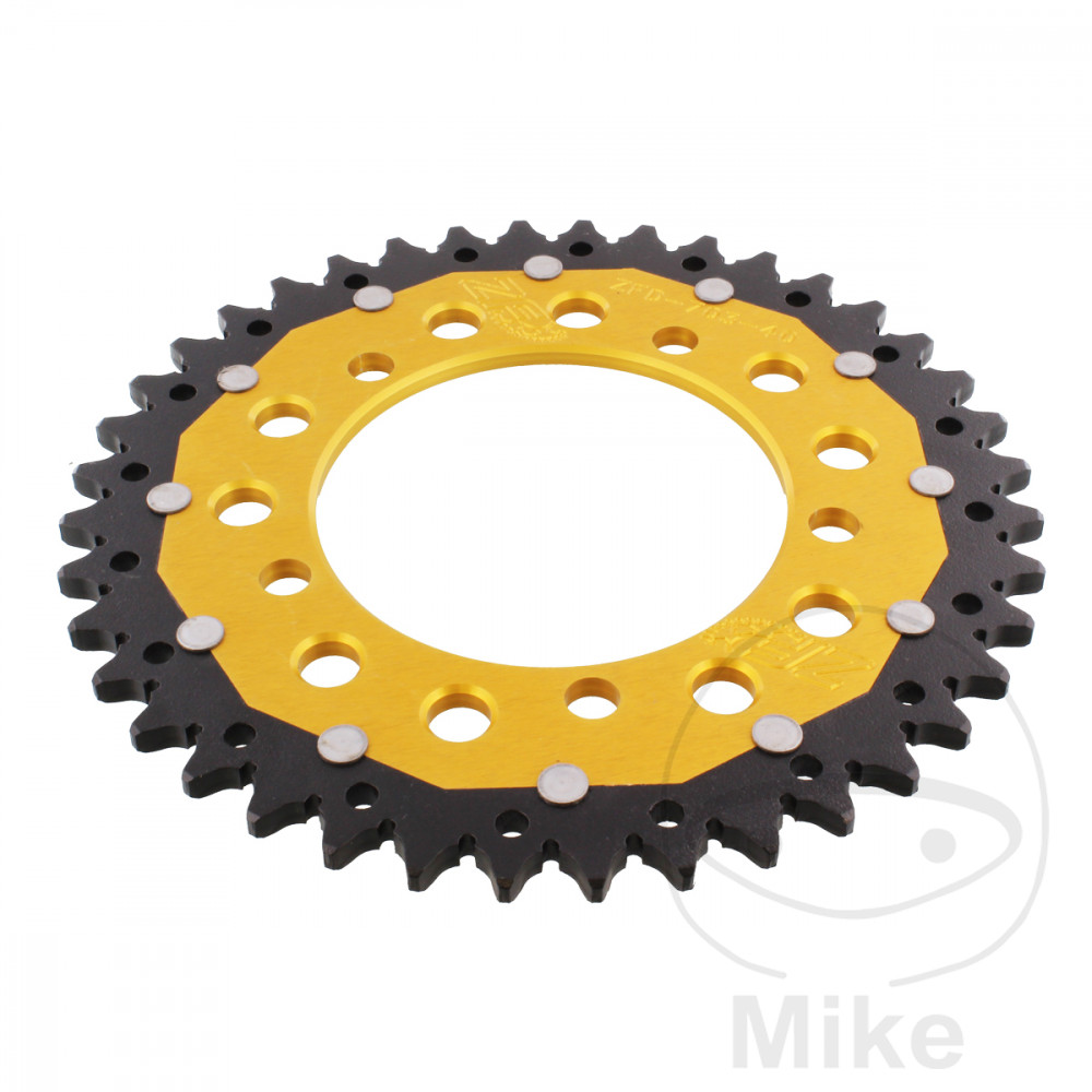 Couronne ZF Sprockets Dual 40 dents PAS 520 or - Diamètre intérieur 100 - Entraxe 120