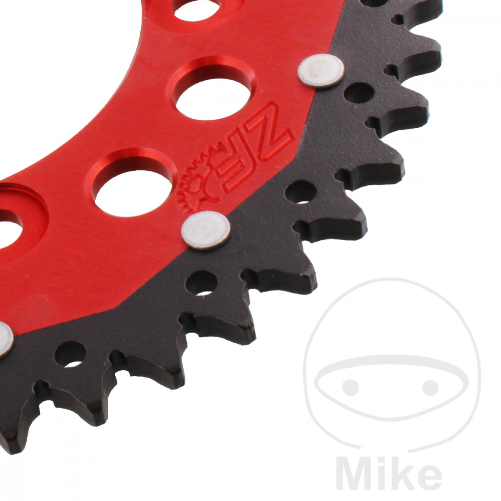 Couronne Dual ZF Sprockets 44 dents pas 520 rouge - vue 2