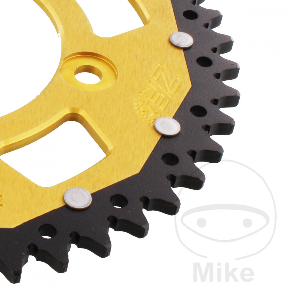 Couronne Dual ZF 46 Dents PAS 520 Or Diamètre Intérieur 100 Entraxe 124 - vue 2