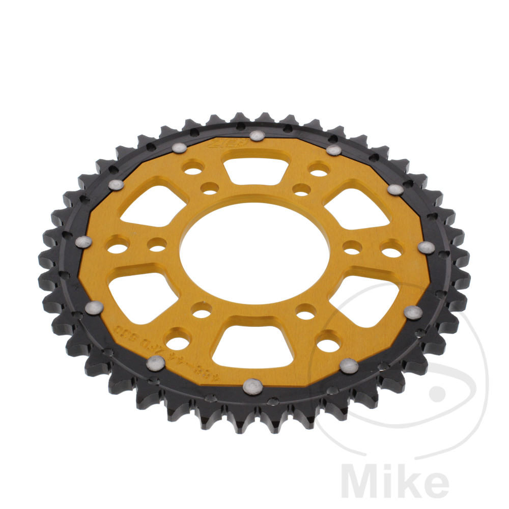 Couronne Bi-Matière 44 Dents PAS 530 Or ZF Diamètre Intérieur 080 Espacement Fix