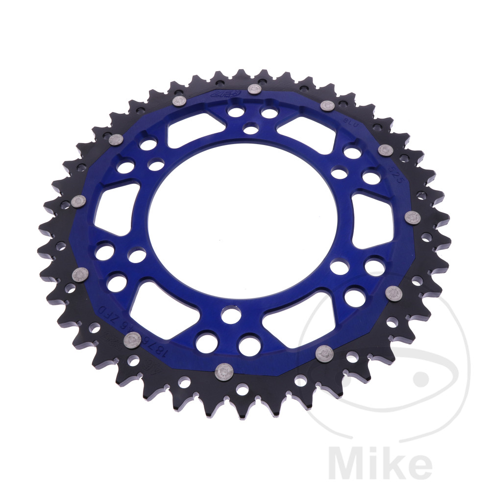 Couronne ZF Sprockets Dual 46 dents PAS 525 Bleu - Diamètre intérieur 110 - Entraxe 130