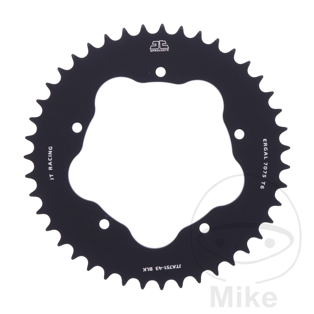 Couronne Aluminium JT Sprockets 43 dents PAS 520 noir
