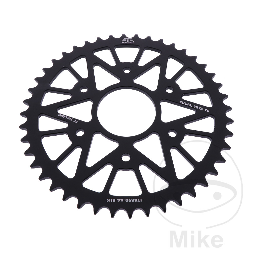Couronne aluminium JT Sprockets 44Z pas 520 noir diamètre intérieur 063 entraxe 110