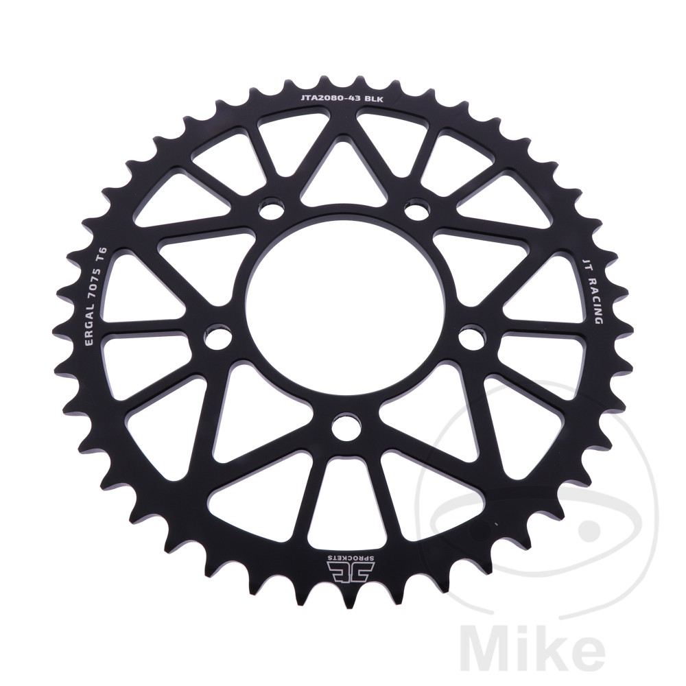 Couronne aluminium JT Sprockets 43 dents PAS 520 noir