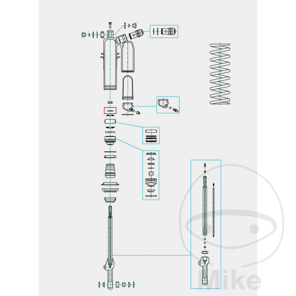 Rondelle piston KYB Stange - vue 2