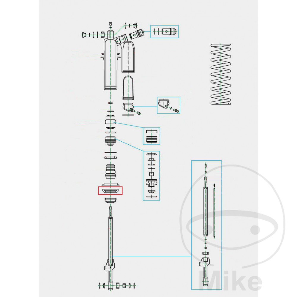 Entretoise Alu Kayaba KYB - vue 2