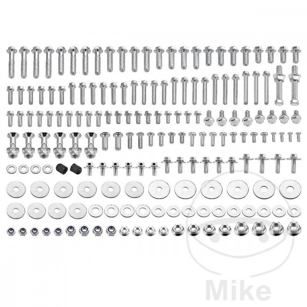 Assortiment de vis moto JMP 179 pièces pour motos japonaises hors route